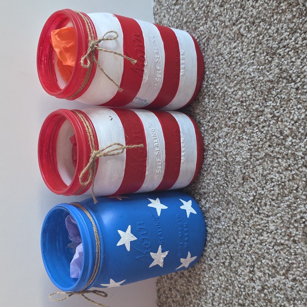 Patriotic Mason Jar Set